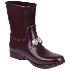 Michael Kors Lesley Elegant Burgundy Women's Rain Boots